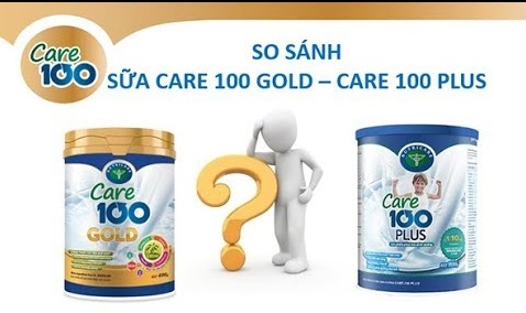 so sánh sữa care 100 plus và sữa care 100 gold